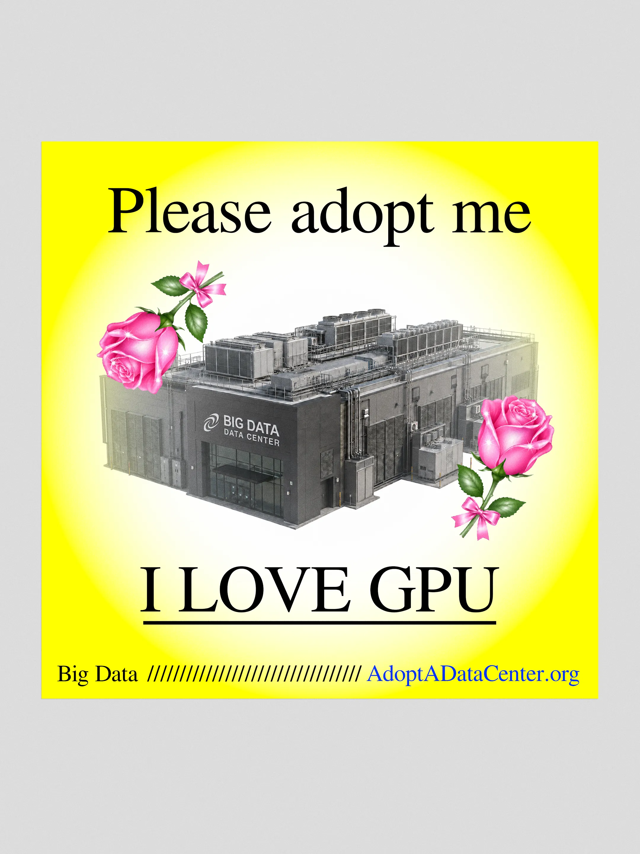 Adopt A Data Center — sticker design 2
