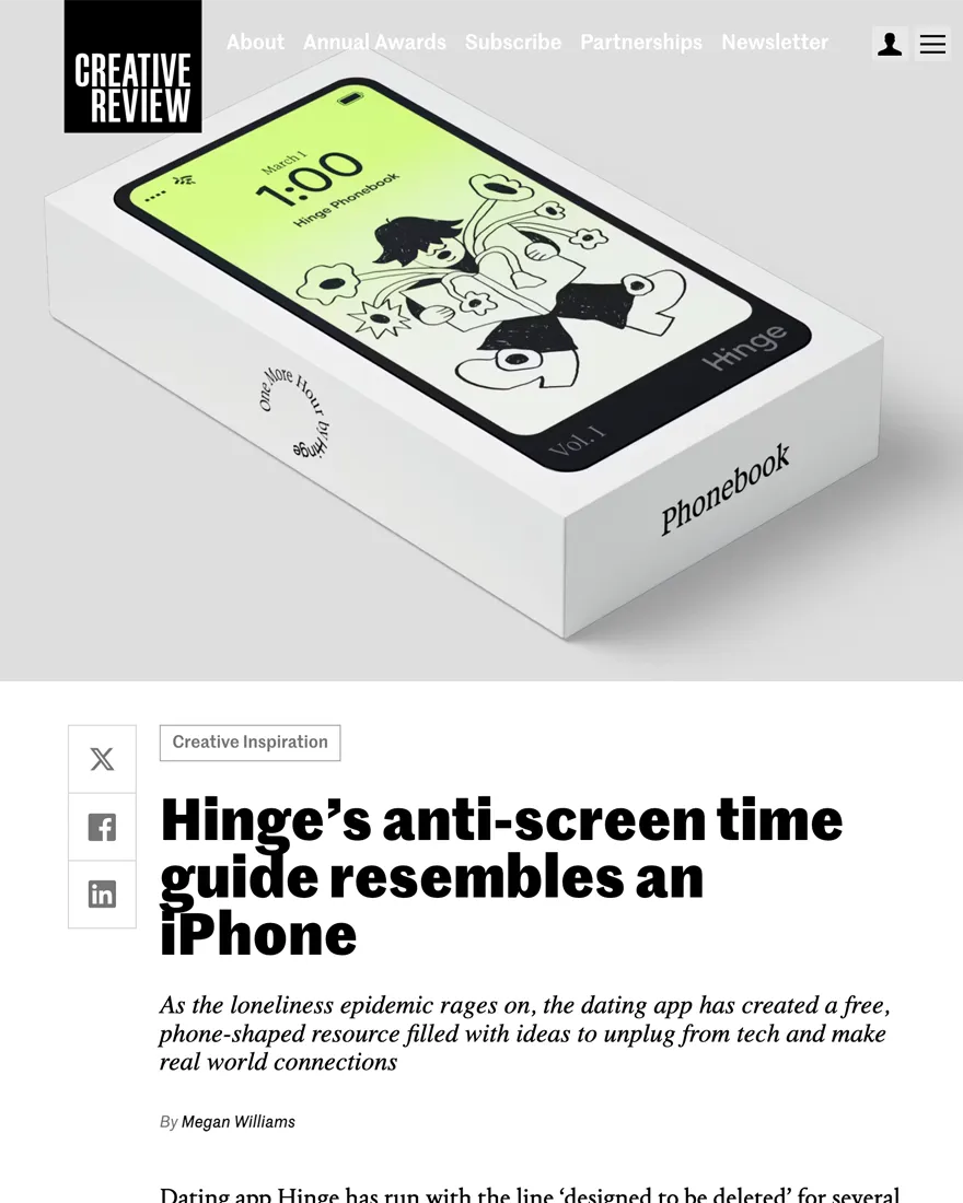 Hinge press coverage